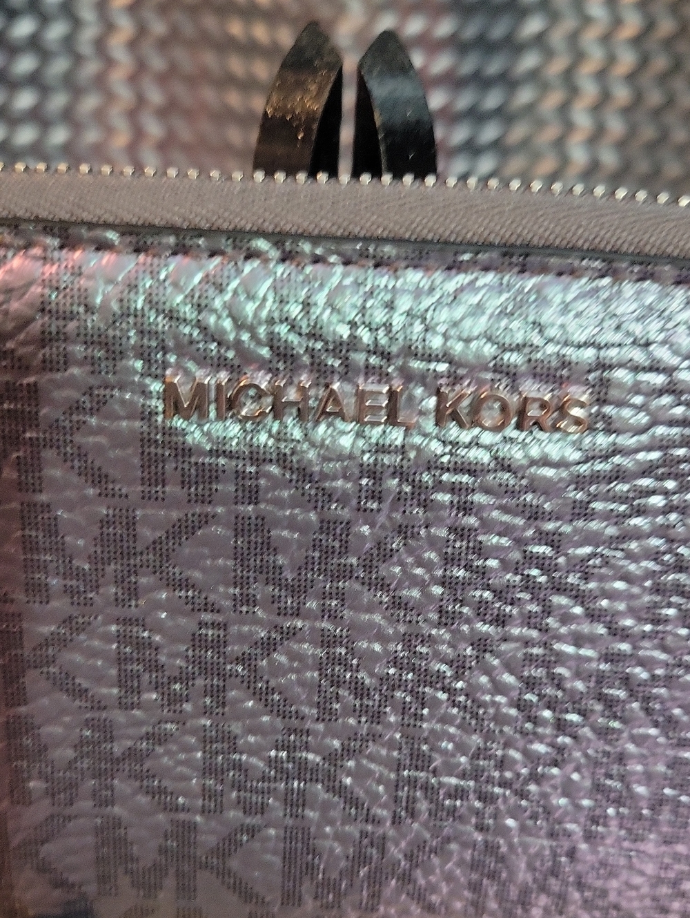 Michael Kors Iridescent Metallic Zip Wallet - Picture 2 of 3